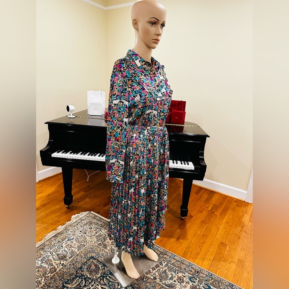 NWT Spring Summer Minimalist Retro J. Crew Animal Floral Print Dress - Picture 16 of 17